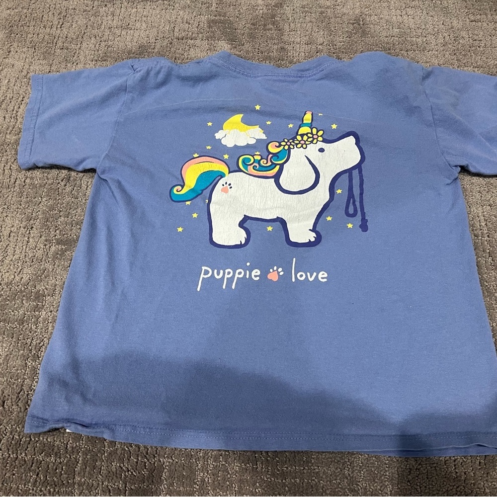 Puppie Love Youth Small Unicorn Puppy T-Shirt
